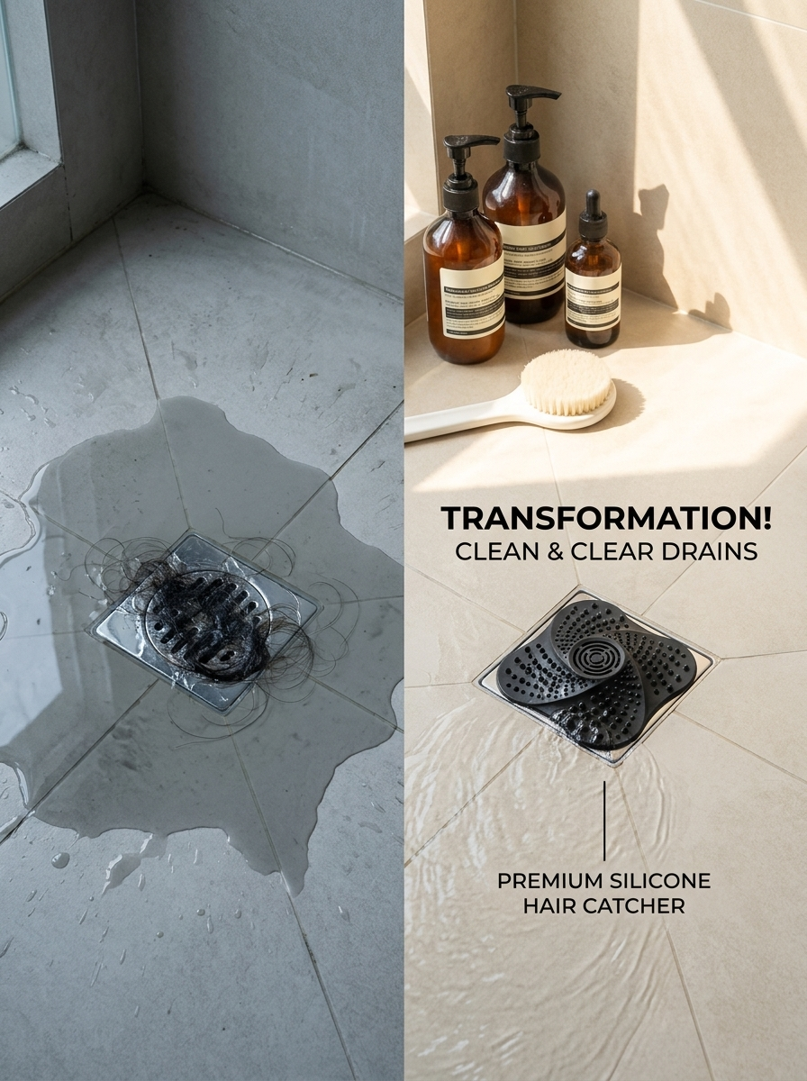 Anti Blocking Spiral Shower Drain Hair Catcher